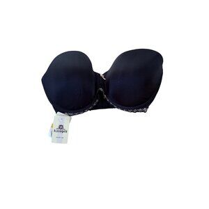 BTemptd Bra Womens 32DD Push Up Black Strapless Adjustable